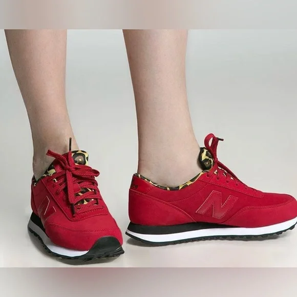 New Balance 501 Women’s Size 11 Red ,Leopard Print, Feminine And Functional - Picture 2 of 10